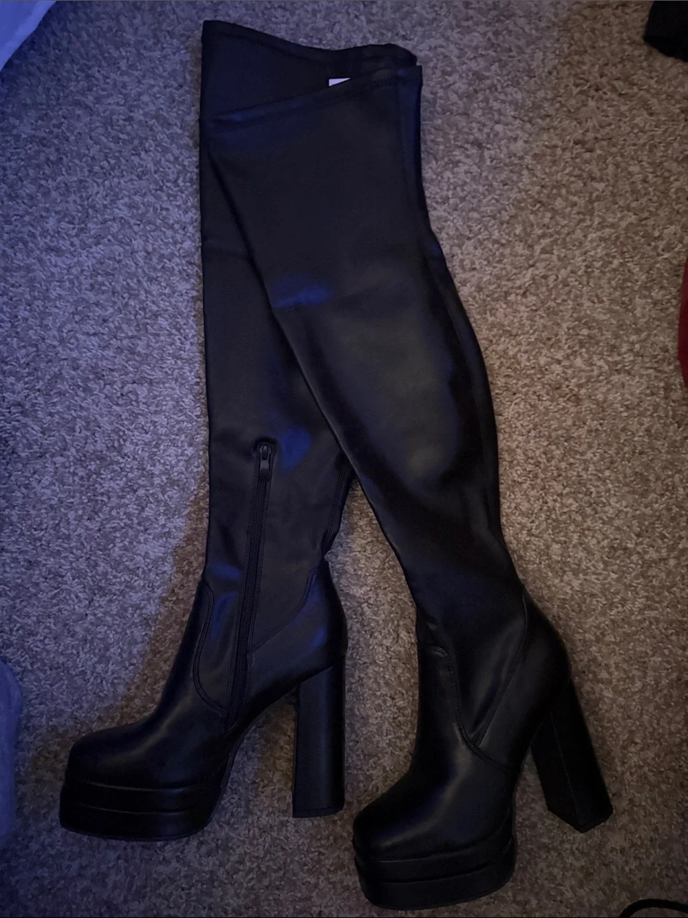 Women’s Black Over-the-Knee Platform Boots
